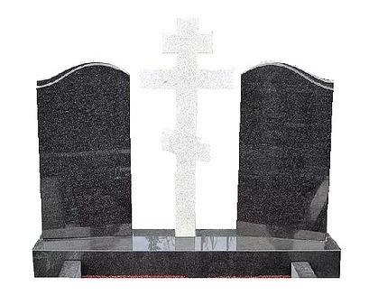 Фигурный памятник с крестом на двоих